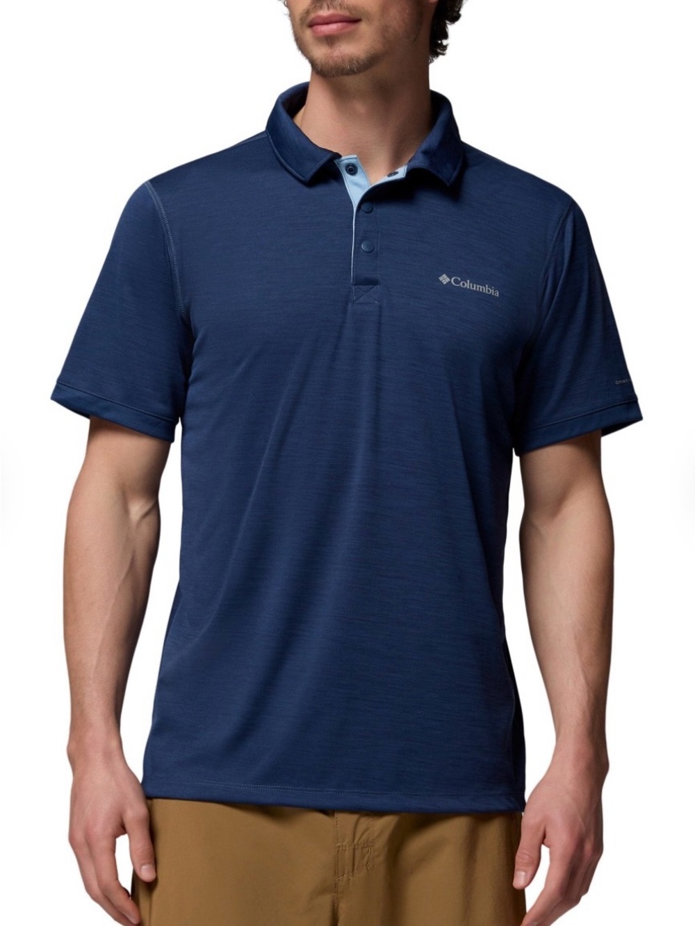 Columbia Men’s Omni-Shade UPF 50 Polo Shirt Navy Heather XL NWT